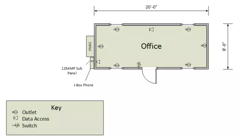 20ft Office Floorplan