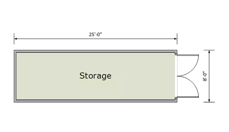 25ft Container Floorplan