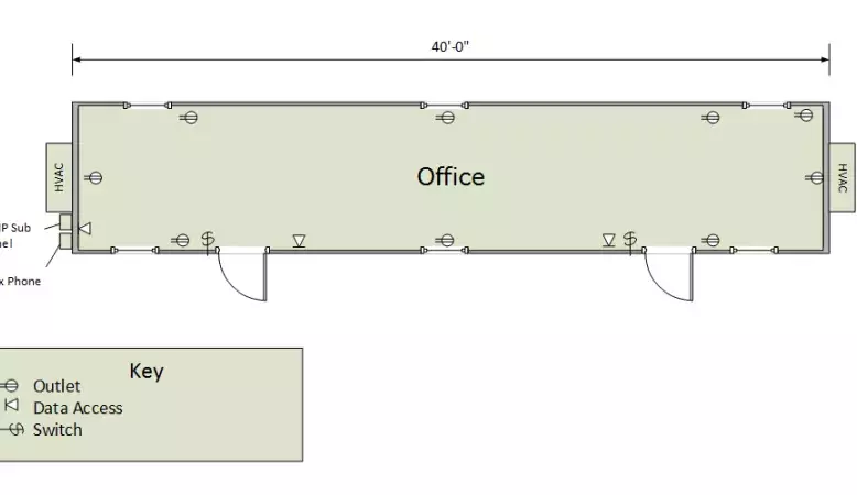 40ft Office Floorplan